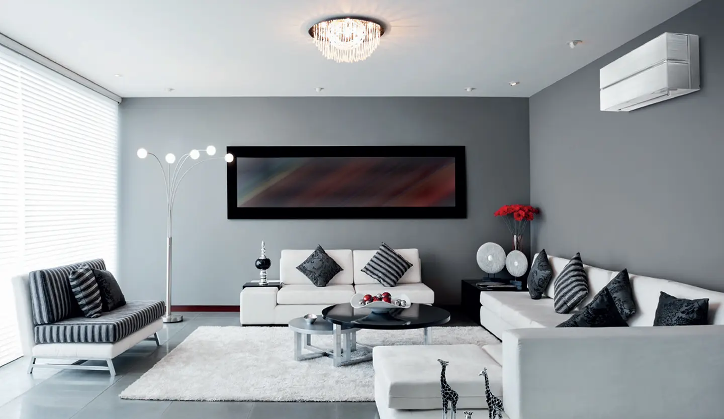 Climatizzatore Mitsubishi Electric installato in ambiente elegante